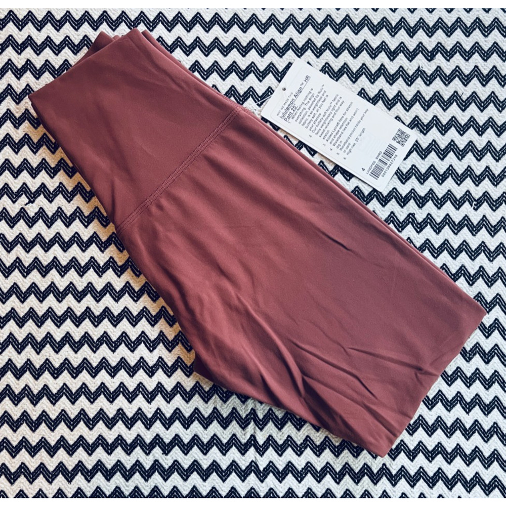 NEW lululemon Align HR Pant Leggings 25" Lunar New Year Smoky Red Size 4 Limited